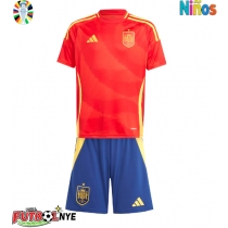 Camiseta España Primera Equipación para niños Eurocopa 2024 manga corta (+ pantalones cortos)